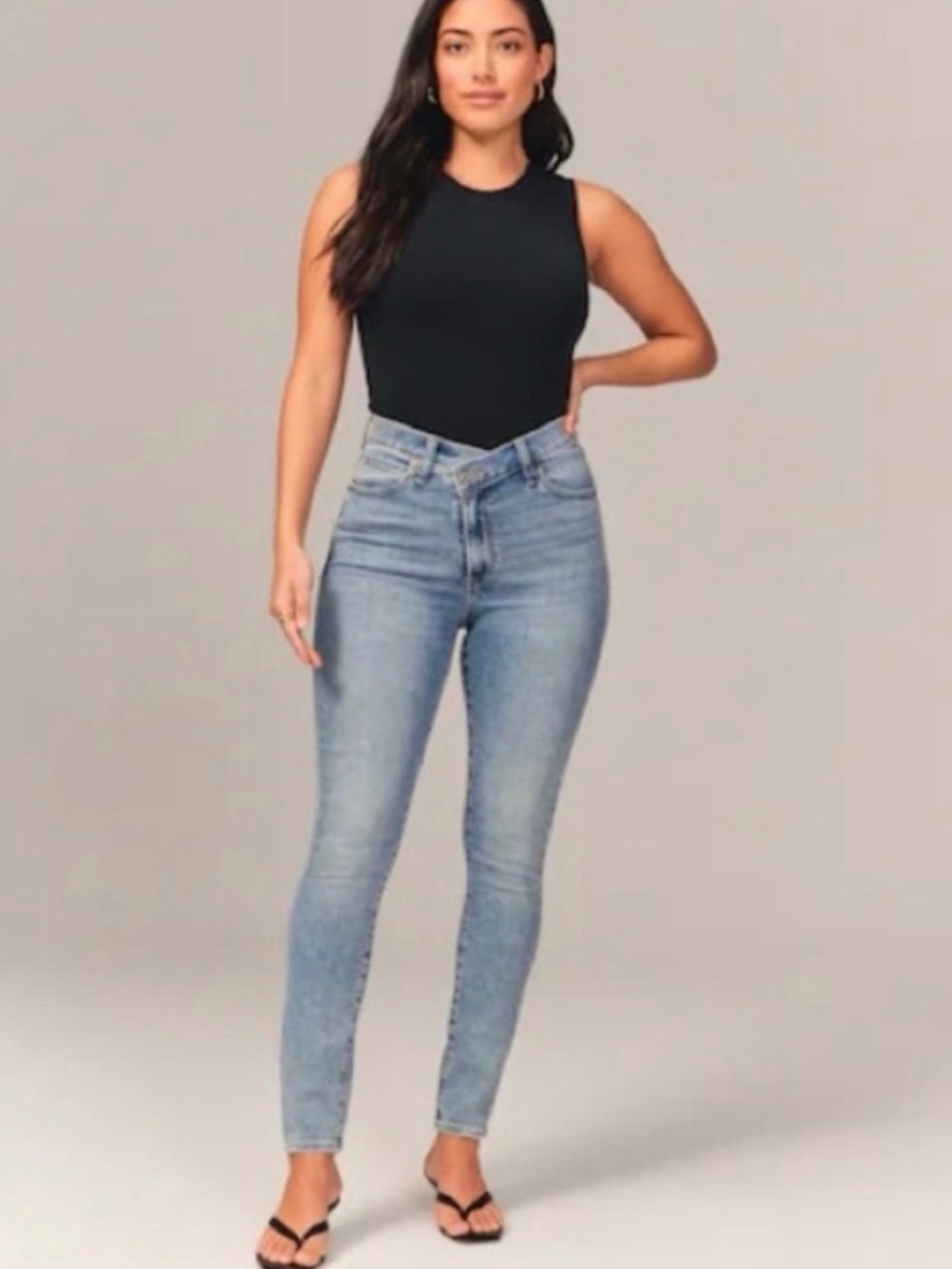 Abercrombie & Fitch Women's Light Blue Skinny Jeans